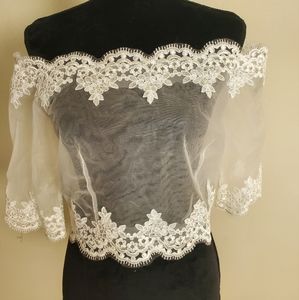 Wedding dress bolero/topper